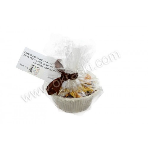 Poročni konfet - kopalna sol s cvetovi vrtnic Poročni konfet - kopalna sol s cvetovi vrtnic