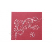 Vabilo za abraham - rdeča 50