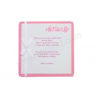 Vabilo za krst - roza - Lopez