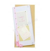 Vabilo za krst - roza/knjigica