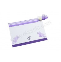 Poročna zahvala - vijola - rožica