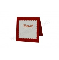 Kartica za sedežni red - inbosing/bordo-rdeča