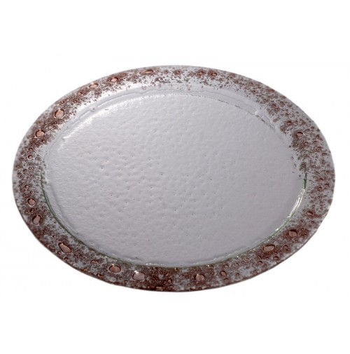 Stekleni krožnik - okrogli - rjavi Stekleni krožnik - okrogli - rjavi