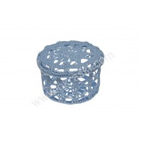 Poročni konfet - kvačkana škatlica/modra Poročni konfet - kvačkana škatlica/modra