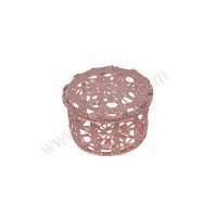 Poročni konfet- kvačkana škatlica/roza Poročni konfet- kvačkana škatlica/roza