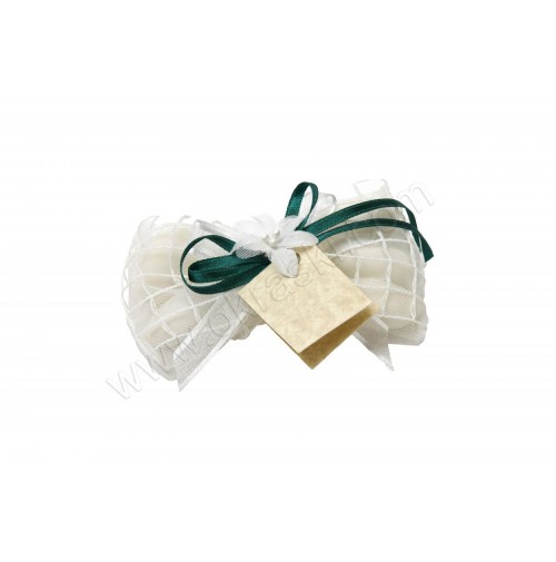 Poročni konfet - mrežica/mašlček-zelen Poročni konfet - mrežica/mašlček-zelen