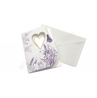 Vabilo za krst - belo/srce