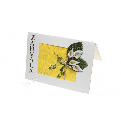 Poročna zahvala - rumena/kala 01 Poročna zahvala - rumena/kala 01