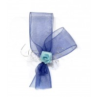 Poročni naprsni šopek - moder Poročni naprsni šopek - moder