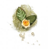 Poročni naprsni šopek - zelen 2 Poročni naprsni šopek - zelen 2