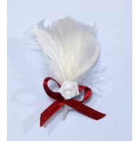 Poročni naprsni šopek - belo/rdeč 1 Poročni naprsni šopek - belo/rdeč 1