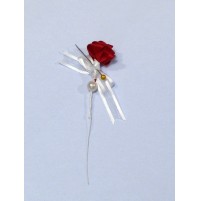 Poročni naprsni šopek - rdeč 01 Poročni naprsni šopek - rdeč 01