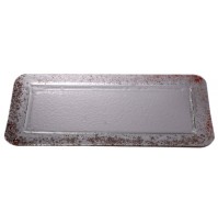 Stekleni pladenj - rjavo/rdeč