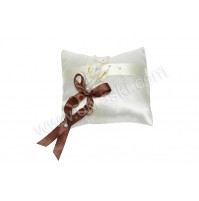 Poročna blazinica - rjava- kvadrat/kala