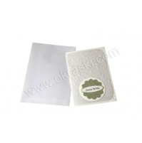 vabilo za birmo - zeleno/rožica