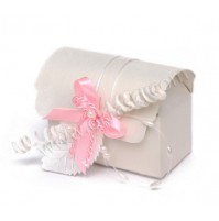 Poročni konfet - skrinjica - roza