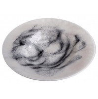 Steklena skleda - belo/črna