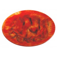 Steklena skleda - oranžno/črna