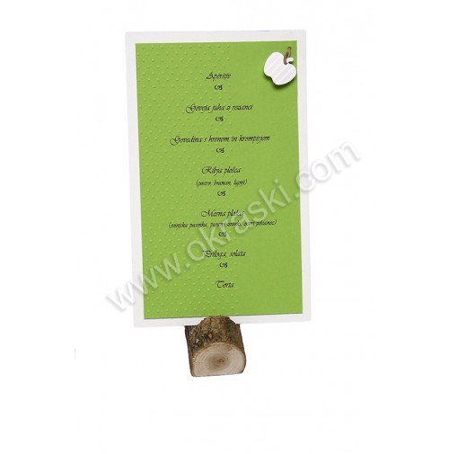 Menu karta - zeleno jabolko - Ester Menu karta - zeleno jabolko - Ester