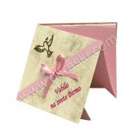 Vabilo za birmo - roza - Astja