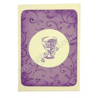 Vabilo za obhajilo - lila - kelih