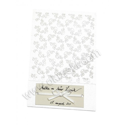Poročna zahvala - bež - Athena Poročna zahvala - bež - Athena