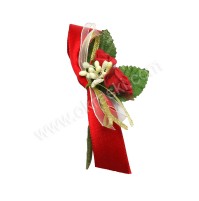 Poročni naprsni šopek - bordo/vrtnica 2 Poročni naprsni šopek - bordo/vrtnica 2