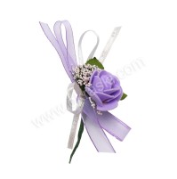 Poročni naprsni šopek - lila/vrtnica 2 Poročni naprsni šopek - lila/vrtnica 2