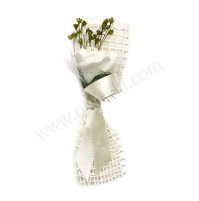 Poročni naprsni šopek - bela/vrtnica 1 Poročni naprsni šopek - bela/vrtnica 1