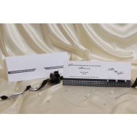 Vabilo - belo/črno - kockasto Vabilo - belo/črno - kockasto