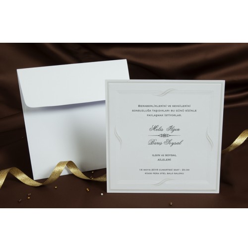 Vabilo - belo/kvadrat Vabilo - belo/kvadrat