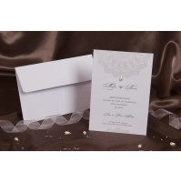 Vabilo - belo/ornament-perla Vabilo - belo/ornament-perla