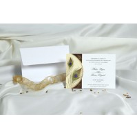 Vabilo - belo/pavje pero Vabilo - belo/pavje pero