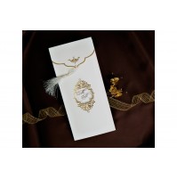 Vabilo - bež/zlato - cofek Vabilo - bež/zlato - cofek