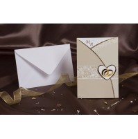 Vabilo - bež/čipka Vabilo - bež/čipka