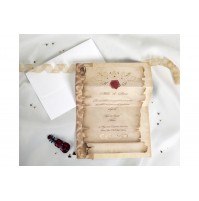 Vabilo - bež/diploma - pečat Vabilo - bež/diploma - pečat