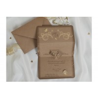 Vabilo - rjava /diploma - srci Vabilo - rjava /diploma - srci