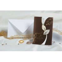 Vabilo - rjavo/listki Vabilo - rjavo/listki