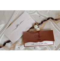 Vabilo - rjavo/umetniško - podolgovato Vabilo - rjavo/umetniško - podolgovato