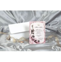 Vabilo - roza/listki Vabilo - roza/listki