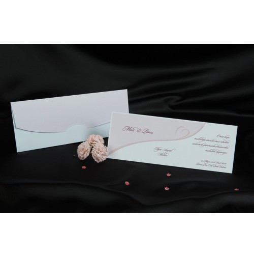 Vabilo - roza/srce - podolgovato Vabilo - roza/srce - podolgovato