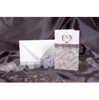 Vabilo - srebrno/ornamanti - malo Vabilo - srebrno/ornamanti - malo