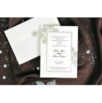 Vabilo - bež/ornament Vabilo - bež/ornament