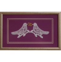 Slika s čipko - golobčka 01