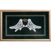 Slika s čipko - golobčka 02