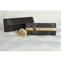 Vabilo - črno/šampanjec - listki Vabilo - črno/šampanjec - listki