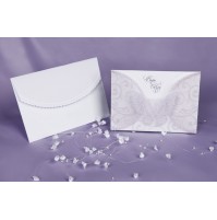 Vabilo - belo/lila - metulj Vabilo - belo/lila - metulj