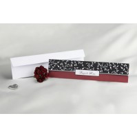 Vabilo - črno/fuksija - ozko Vabilo - črno/fuksija - ozko