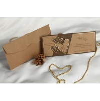 Vabilo - natur/rjavo - srčki Vabilo - natur/rjavo - srčki