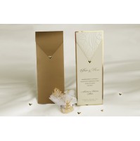 Vabilo - zlato/bež - verižica Vabilo - zlato/bež - verižica